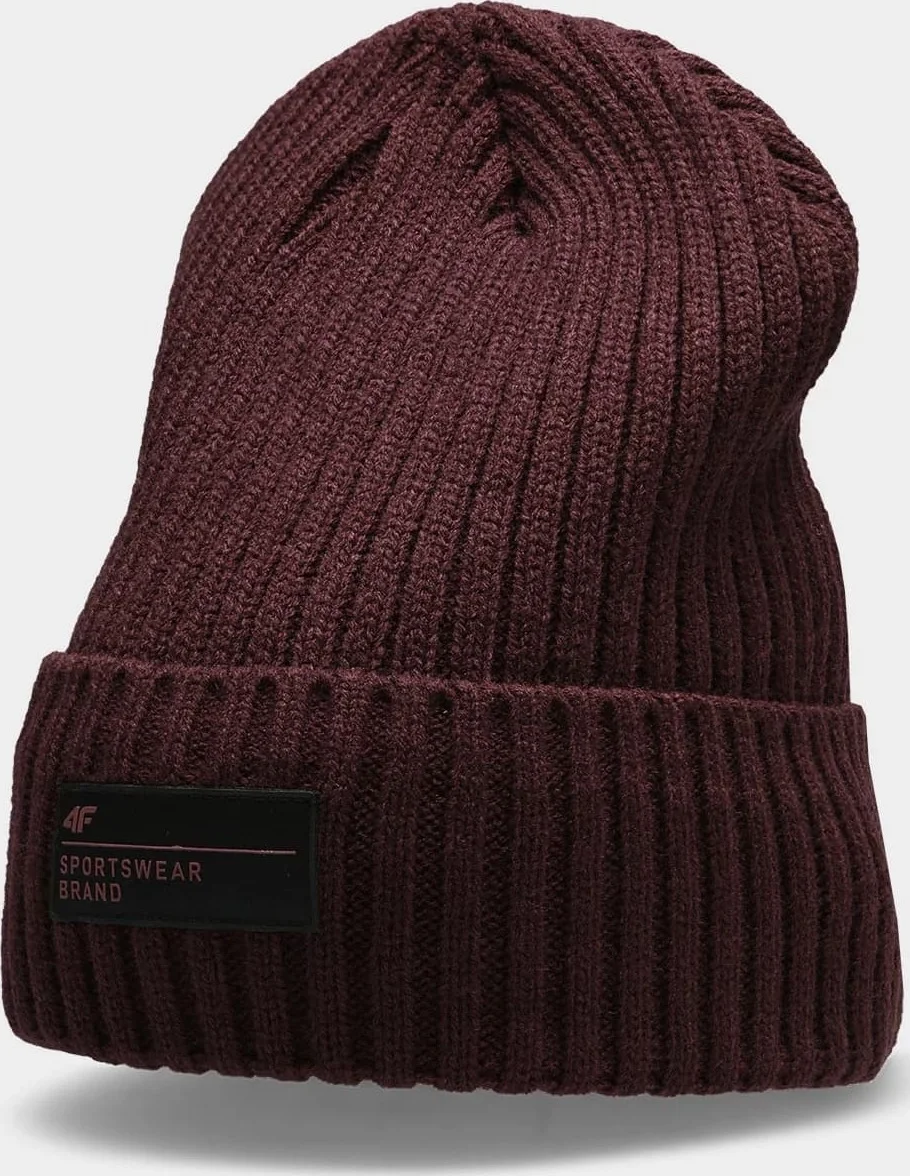 Pánská tmavě fialová zimní čepice 4F CAM252