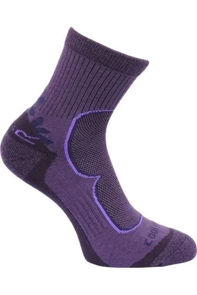 Dámské ponožky Regatta W Active LS 2Pack Blkberry/Viv (2 páry)