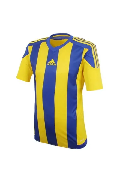Modro-žluté pánské fotbalové tričko Adidas Striped 15 M S16142