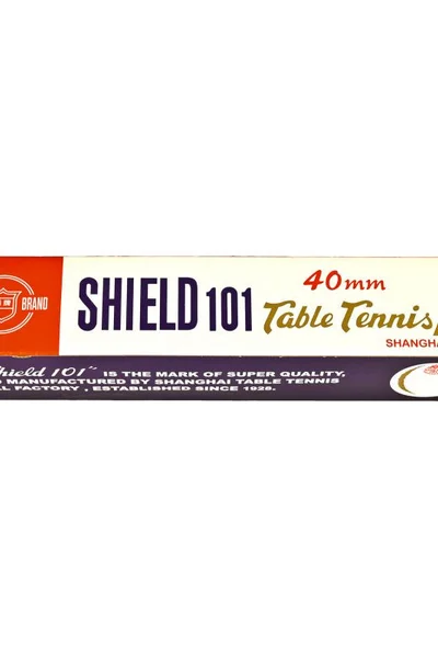 Bílé míčky na stolní tenis 6ks Shield