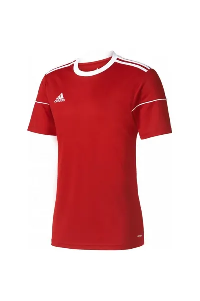 Červeno-bílé juniorské fotbalové tričko Adidas Squadra 17 BJ9174