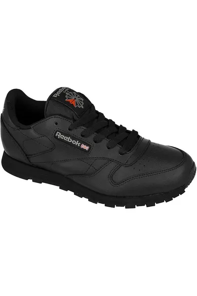 Černé dětské boty Reebok Classic Leather Jr 50149