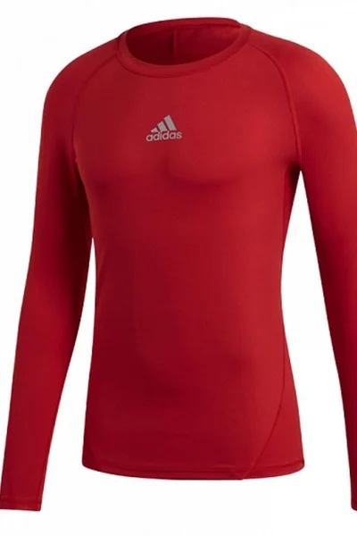 Červené dětské termo tričko Adidas ASK LS Tee Y CW7321