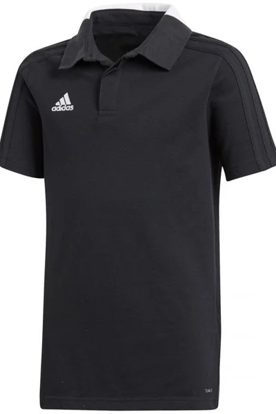 Černé dětské polo tričko Adidas Condivo 18 Cotton Polo JR CF4373