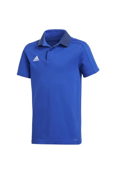 Modré dětské polo tričko Adidas Condivo 18 Cotton Polo CF4372