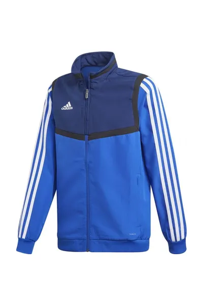 Dětský modrý fotbalový dres Adidas Tiro 19 PRE JKT DT5268