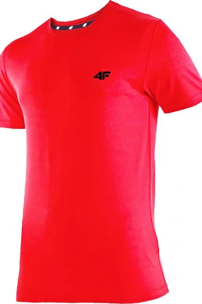 Neonově červené pánské tričko 4F