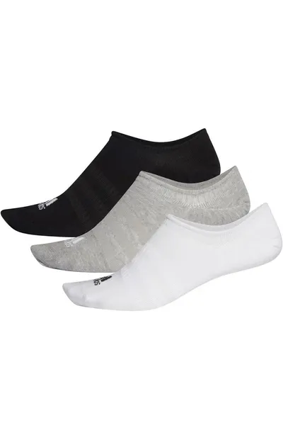 Černo-bílo-šedé kotníkové ponožky Adidas Light Nosh DZ9414