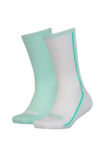 Bílo-mátové dětské ponožky Puma Mesh Sock 2 páry Jr 907628 01