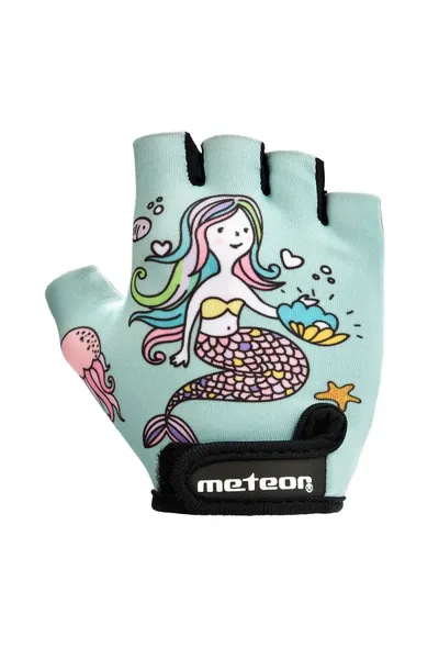 Barevné rukavice pro malé cyklisty Meteor