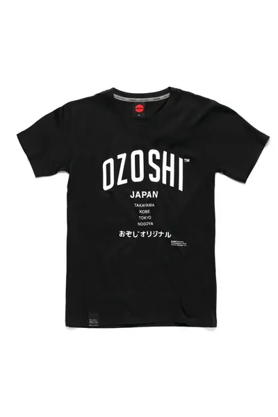 Černé pánské tričko Ozoshi Atsumi M Tsh O20TS007