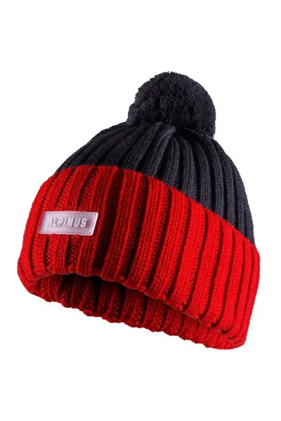 Červeno-šedá zimní čepice Alpinus Matind Hat Red Grey-R