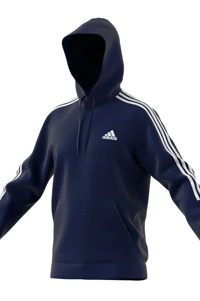 Pánská tmavě modrá mikina Adidas Essentials Fleece 3 Stripes M GK9584