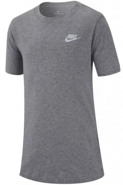 Šedé dětské tričko Nike Emb Futura Jr AR5254 063