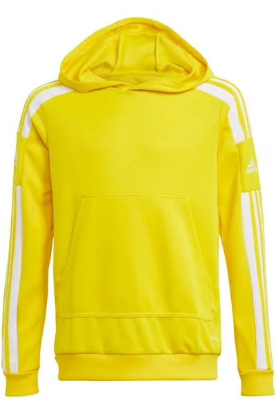 Žlutá dětská mikina s kapucí Adidas Squadra 21 Hoody Youth