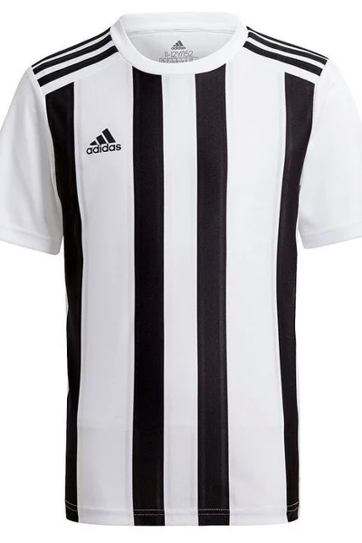 Bíločerné pánské pruhované tričko Adidas Striped 21 JSY M GV1377