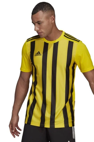 Žluto-černé pánské tričko Adidas Striped 21 JSY M GV1378