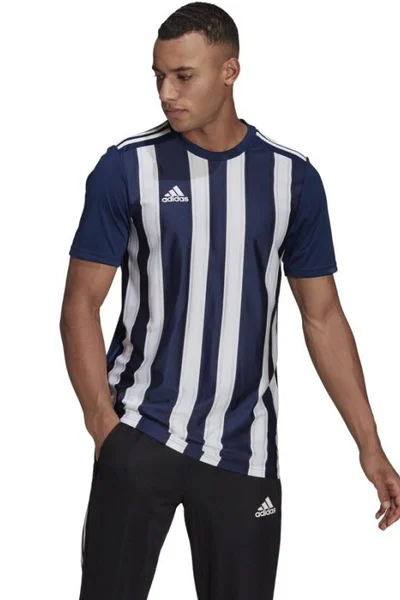 Modro-bílé sportovní tričko Adidas Striped 21 JSY M GN5847