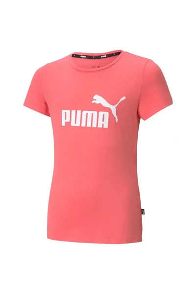 Růžové dívčí tričko Puma ESS Logo Tee G Jr 587029 42