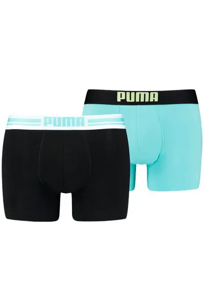 Modro-černé pánské boxerky Puma Placed Logo 2P M 906519 10