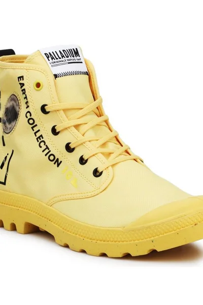 Žluté dámské šněrovací boty Palladium Pampa W 77054-713-M