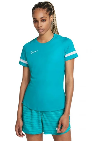 Modré dámské tričko Nike NK Df Academy 21 Top Ss W CV2627 356