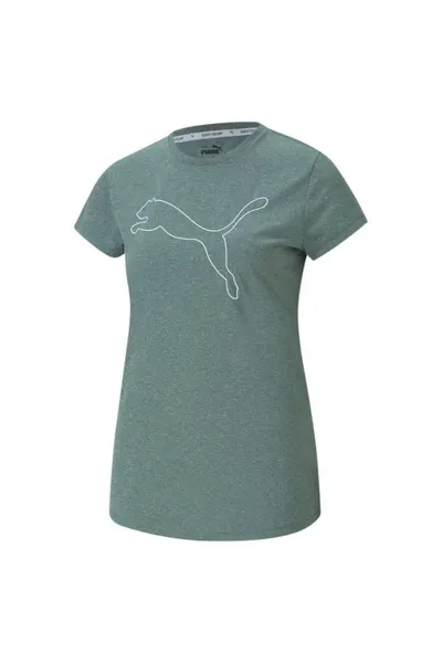 Zelené dámské tričko Puma RTG Heather Logo Tee W 586455 45