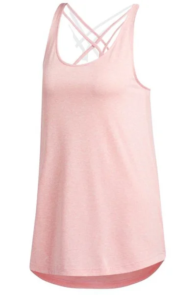 Růžové dámské tílko Adidas Tunic Tank W GK0306