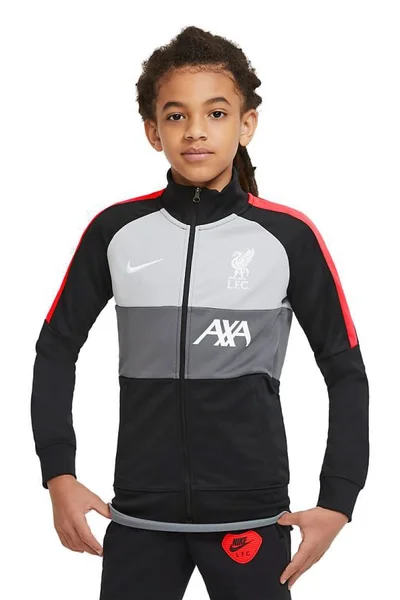 Dětská černo-šedá mikina Nike Liverpool FC Jr CZ3363-010