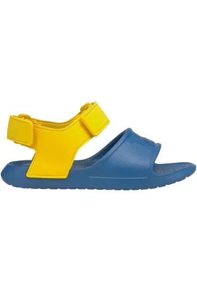Modro-žluté dětské sandály Puma Divecat v2 Injex PS Star Jr 369546 07 sandály