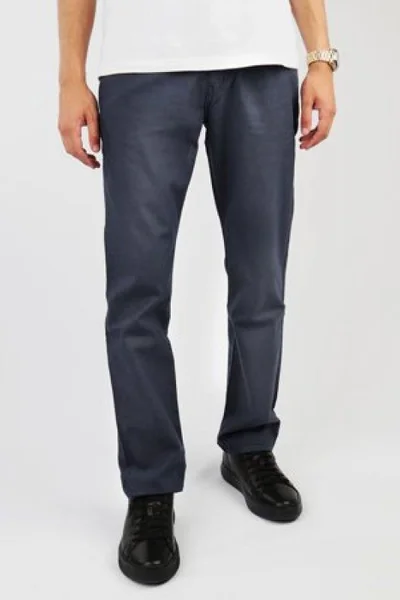 Modré pánské strečové kalhoty Wrangler Arizona M W12OAE114