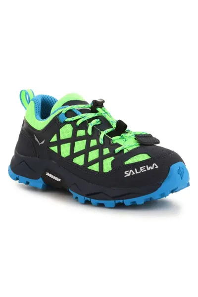 Zelenočerné dětské trekingové boty Salewa Wildfire Jr 64007-5810