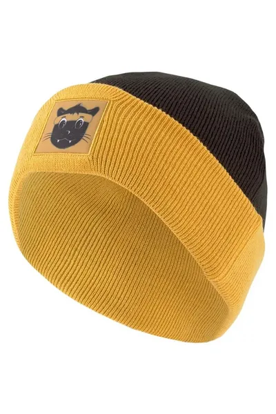 Černo-žlutá dětská čepice Puma Animal Classic Cuff Beanie Jr 23456 01