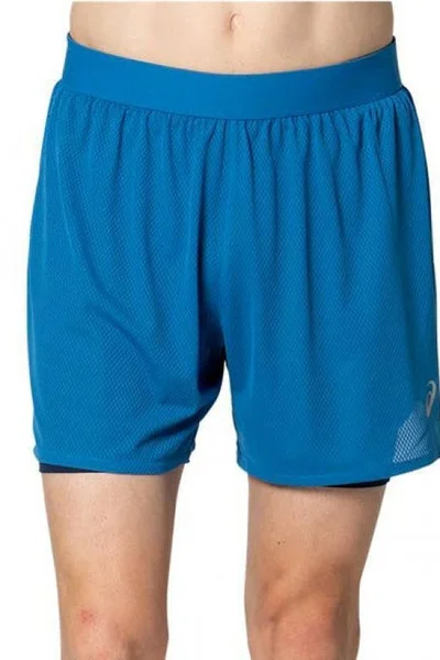 Modré pánské šortky Asics Ventilate 2-N-1 5IN Short M 2011A770-403