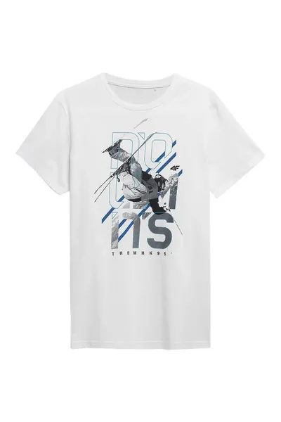 Bílé pánské tričko 4F M H4Z21 TSM018 10S