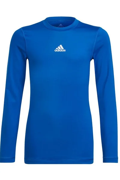 Modré dětské termo tričko Adidas Techfit Compression Jr H23155