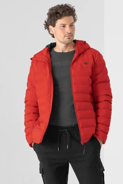 Červená pánská zimní bunda 4F M H4Z21-KUMP006 62S