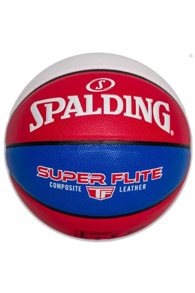 Bílo-červeno-modrý basketbalový míč Spalding Super Flite Basketball 76928Z
