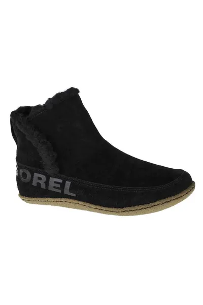 Černé dámské semišové boty Sorel Nakiska Bootie W 1876141011