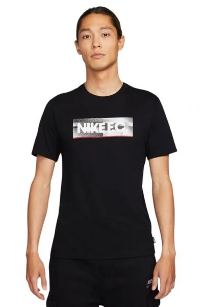 Černé pánské tričko s potiskem Nike NK Fc Tee Seasonal Block M DH7444 010