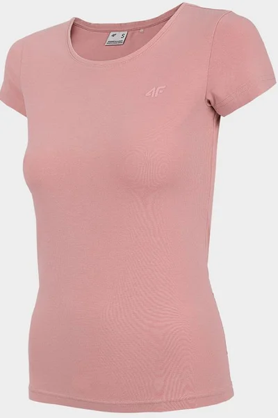 Růžové dámské tričko 4F W H4L22-TSD350 56S