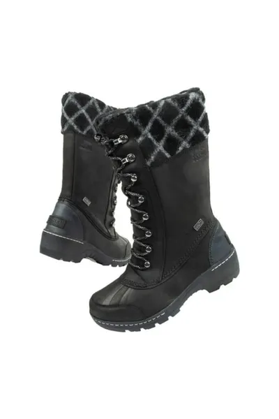 Černé kožené dámské vysoké boty Sorel W NL2984-010