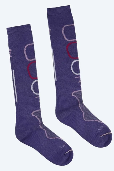 Fialové dámské třívrstvé ponožky Lorpen Stmw 1158