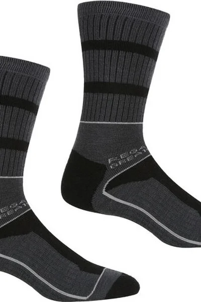 Černo-šedé pánské ponožky Regatta RMH045 Samaris 599