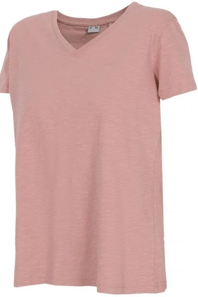 Světle růžové dámské tričko 4F W H4L22 TSD352 56S