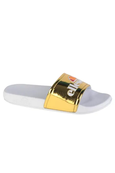 Zlatobílé dámské pantofle Ellesse Giselle Slides W EL11W74510-03