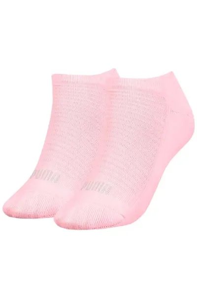 Růžové dámské kotníkové ponožky Puma Sneaker 2pak socks W 907955 04