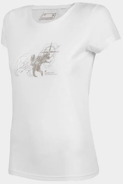 Bílé dámské tričko 4F W H4L22-TSD067 11S