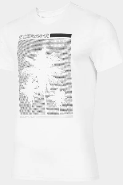 Bílé pánské tričko 4F M H4L22-TSM040 10S