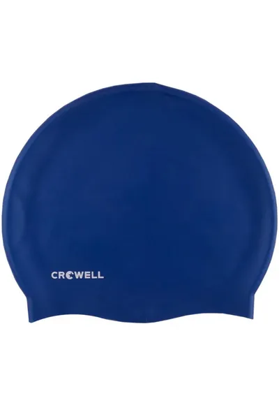 Tmavě modrá silikonová plavecká čepice Crowell Mono-Breeze-05